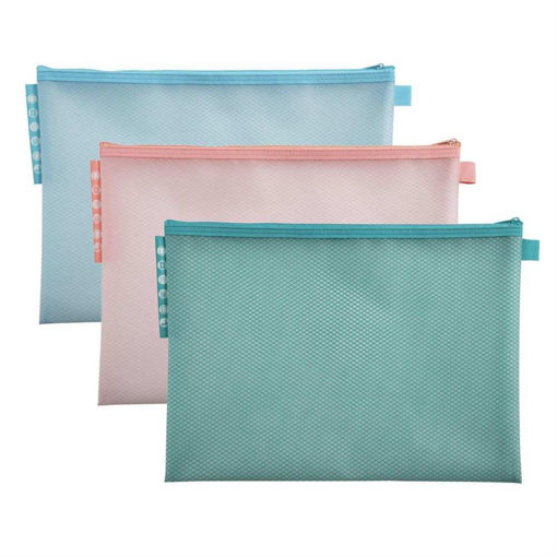 Picture of EXACOMPTA ZIP LOCK FOLDER PASTEL A4